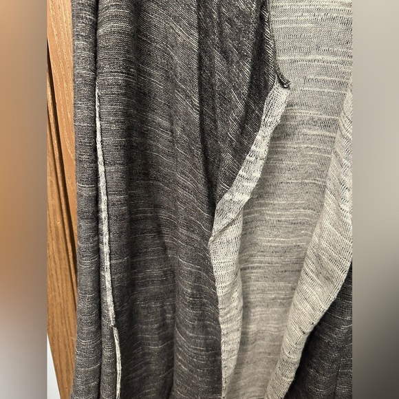 Eileen Fisher Open Front Organic Cotton Cardigan Sweater Charcoal Heather Size M - Picture 3 of 8
